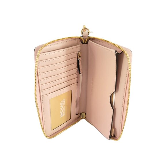 Michael Kors Jet Set Travel Large Flat Multifunction Phone Case Powder Blush - Picture 6 of 6